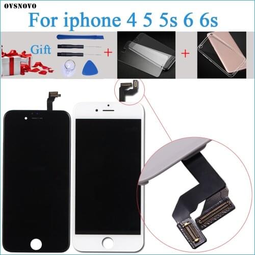 Ovsnovo AAA+++ LCD Display For iPhone 5s 6 6s Touch Screen Digitizer Assembly Replacement White/Black With Gifts Free Shipping