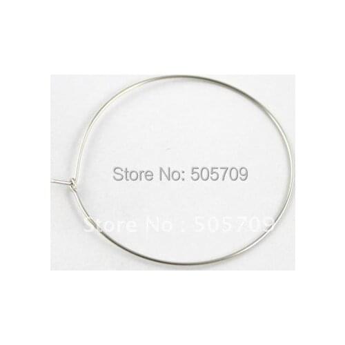 1500pcs Wine Glass Charm Hoops Wires 44mm #20585