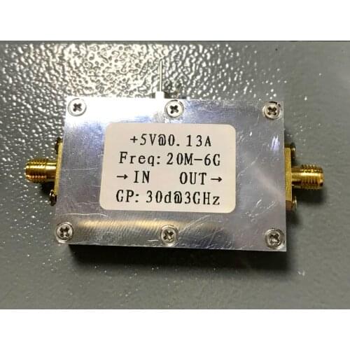 20M-6G Broadband RF Low Noise Amplifier with High Gain 30dB LNA