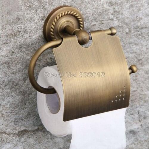 Bathroom Accessory Wall Mount Antique Brass Toilet Paper Roll Holder Wba106