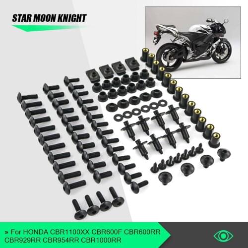 Fairing Bolt For HONDA CBR1100XX CBR600F CBR600RR CBR929RR CBR954RR CBR1000RR Fairing Bolt Screw Fastener Fixation Complete Kit