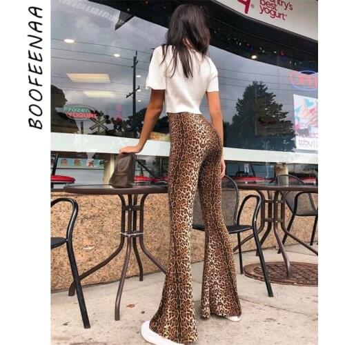 BOOFEENAA Women's Wide Trousers