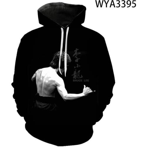 Bruce Lee 3D print Kung Fu movie star hoodies Men Women sweatshirt casual Harajuku long sleeve cool pullover tops shirt KOFU-008