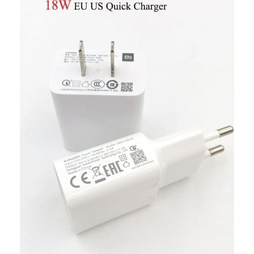 Original Xiaomi Redmi Note 9s Fast Charger QC3.0 EU US Wall Charge Adapter USB C Cable For Mi 8 9 se 6 CC9 A3 F1 F2 Redmi Note 8