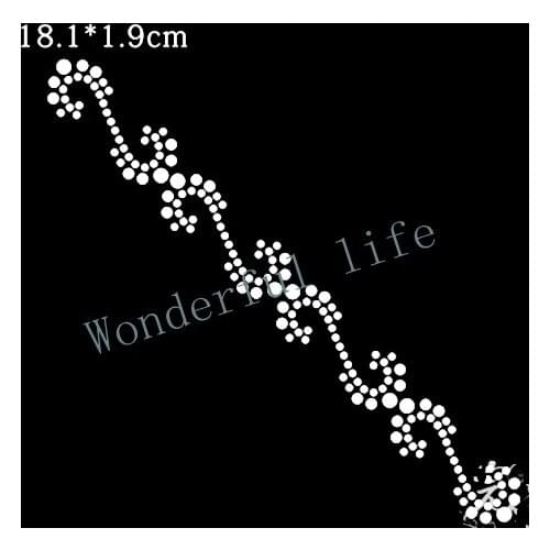 Wonderful life free shipping crystal stone hot fix rhinestone transfer designs iron on motif for clothes edge