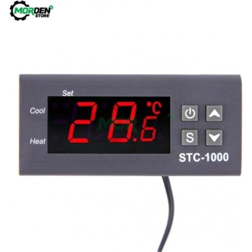 STC 1000 Digital Temperature Controller Thermostat Thermoregulator Incubator Relay LED 10A Heating Cooling STC-1000 12V 24V 220V