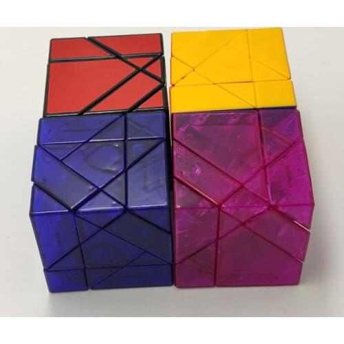 Dayan Tangram Extreme Tangram Stickerless Black Transparent Purple Blue Limited Version