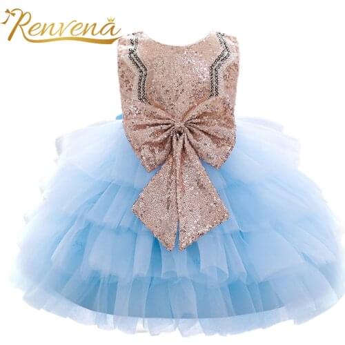 Sequins Kids Dresses for Girls Baby Girl Dresses Children Wedding Gown Tutu Princess Dress Wedding Party Flower Girl Clothes