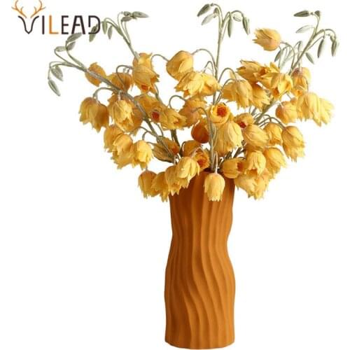 VILEAD Ceramic Art Simple Vase Balcony Flower Pot Living Room Bedroom Desktop Office Ornaments Cafe Studio Decoration Home Decor