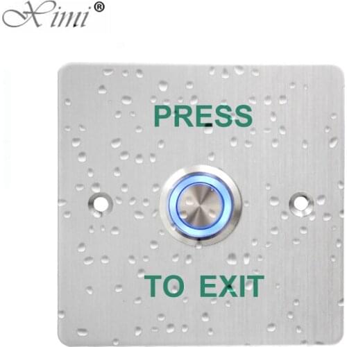 Door Access Control Exit Button Touch IP68 Waterproof Exit Switch Door Switch Metal Door Access Switch Opener Door Sensor Switch
