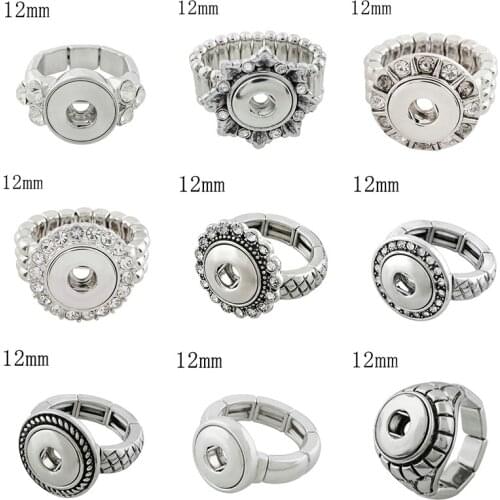 12mm Snap Button Ring DIY jewelry KD3210