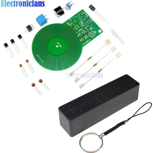 DIY Kit Metal Detector Kit Electronic Kit DC 3V-5V 60mm Non-contact Sensor Board Module Metal Detector 18650 USB Power Bank Case