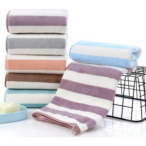 Coral Fleece Cation Face Towel + Bath Towel Set Thick Absorbent Bathroom Towels For Swimming Travel Sports Towel Set