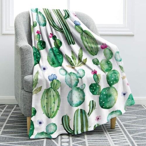 Cactus Flower Soft Throw Blanket Smooth Blanket Sofa Chair Bed Office