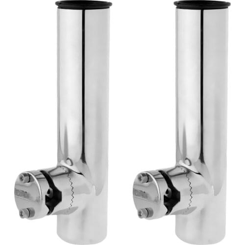 Lot/2pcs Clamp On Rail Mount Fishing Rod Holder for Rails 3/4' to 1' Tube Multi-directional 360 Degree Rotation Fishing Tools