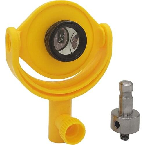Tilting brackets with 25mm silver coated mini prism for total station M8 thread