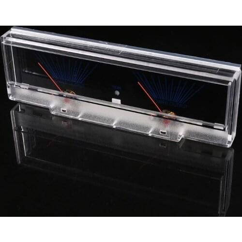 Power Amplifier Panel Dual Analog VU Meter Audio Level dB Meter with BackLit