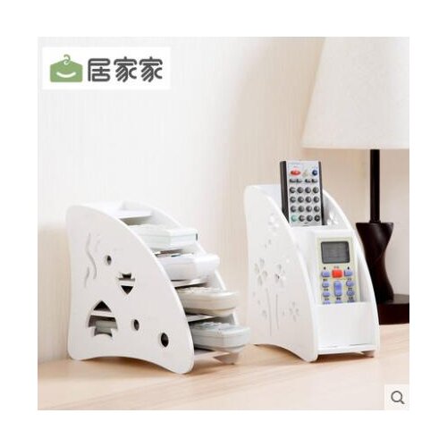 Hollow Out Pattern Remote Control Organizer Desktop Storage Rack Creative Multi-layer Stationery Storage Box