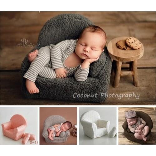 Coconut newborn Photography Props 3 Pcs/set Newborn Baby Posing Mini Sofa Arm Chair Pillows Infants Poser Photo Accessories