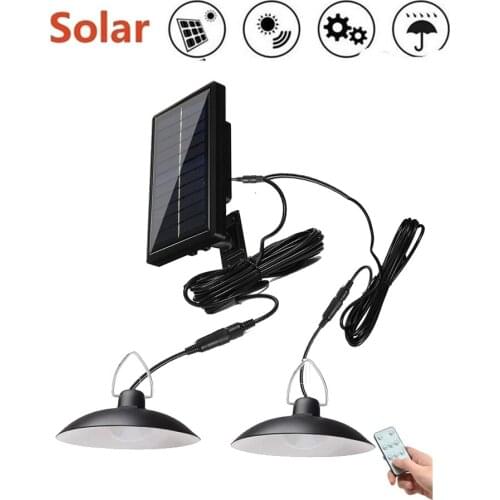 Retro Lampshade Solar Pendant Chandelier solar High Luz Waterproof Outdoor Garden Light Sunlight Light For Grassland Landscape L