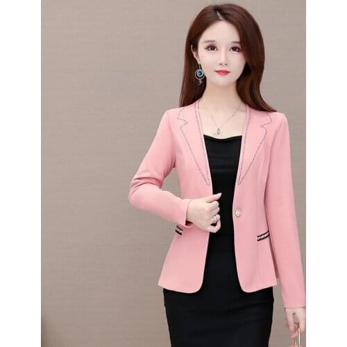 Gray Casual Trench Coats Jacket Women Business Autumn Office Lady Female Work Suit Coat Ladies Slim Plus Size 5XL Outerwear