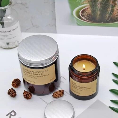 "Soy Candles Scented Aromatherapy Candles Aroma Candle Romantic Happy Birthday Velas Boda Gift 50KO363 Jar Decorative Christmas"