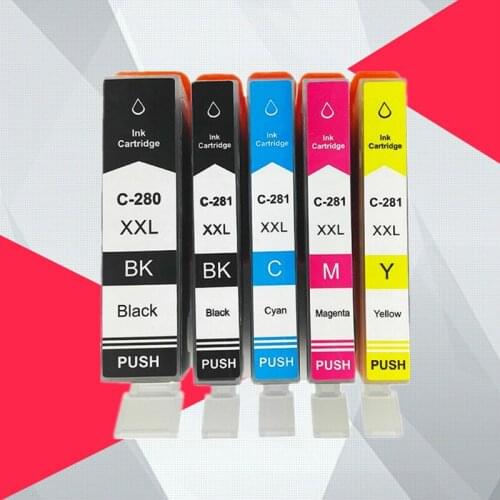 Compatible PGI280 CLI281 PGI-280 CLI-281 Ink Cartridge For Canon TR7520 TR8520 TS6120 TS8120 TS9120 Inkjet Printer 280XL 281XL