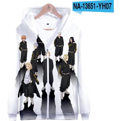 Anime Tokyo Revengers 3D Printed Childen Zipper Hoodies autumn/winter Clothes Men/Women Casual Streetwear Zip Hooded Kids Tops