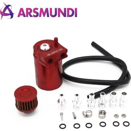 Universal Aluminum Oil Catch Can Reservoir Tank Baffled Oil Tank With Filter