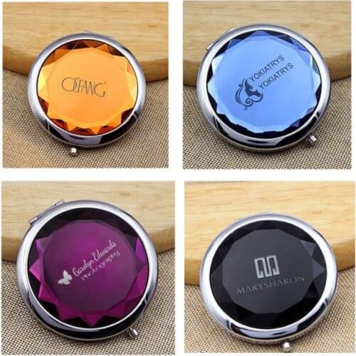 VANTAS Personalized Pocket Mirror Crystal Mirror DEISIGN YOUR COMPACT MIRROR 70mm/2.75inch #18023S-1