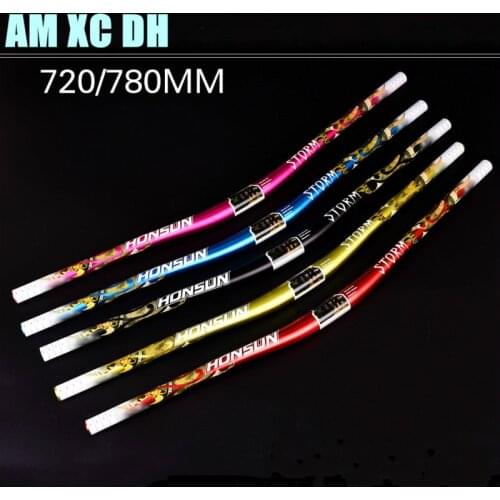 HONSUN aluminum alloy bicycle handlebar mtb mountain bike handlebar long handlebar 31.8*720/780mm bike parts
