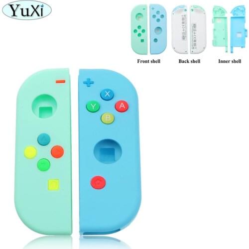 YuXi Protection Cases for Nintend Switch NS Joy Con Replacement Housing Shell Cover w/ L R Button green Controller Case