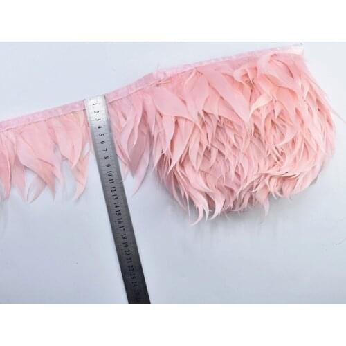 5Meters/10Meters Shell Pink Shred Goose Feathers Trims Geese White Pheasant Feathers for Crafts Ribbon DIY Costume Plumes Plumas