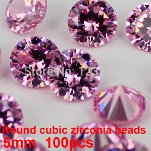 Supplies For Jewelry 100pcs 5mm AAA Grade Cubic Zirconia Beads Glitter Round Pointback Stones 3D Nail Art Design DIY Decorations