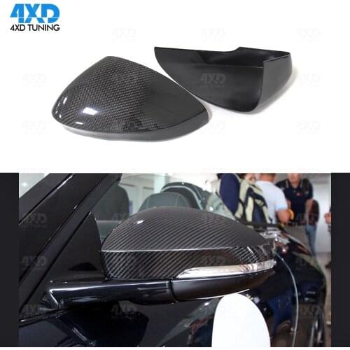 Real Carbon Car Mirror Cover Add On Style For Jaguar F-Type Side Rear View Mirror Cover Caps 2013 2014 2015 2016 2017 2018