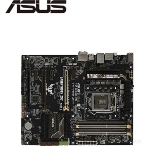 For Asus SABERTOOTH Z97 MARK 2 Desktop Motherboard Z97 LGA 1150 For Core i7 i5 i3 SATA3 USB3.0 Original Used Mainboard