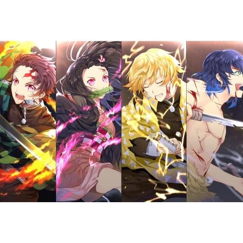 Home Decor 5D Diamond Embroidery Demon Slayer Kimetsu No Yaiba Painting Japan Anime Full Square Drill Cross Stitch Pictures Wall