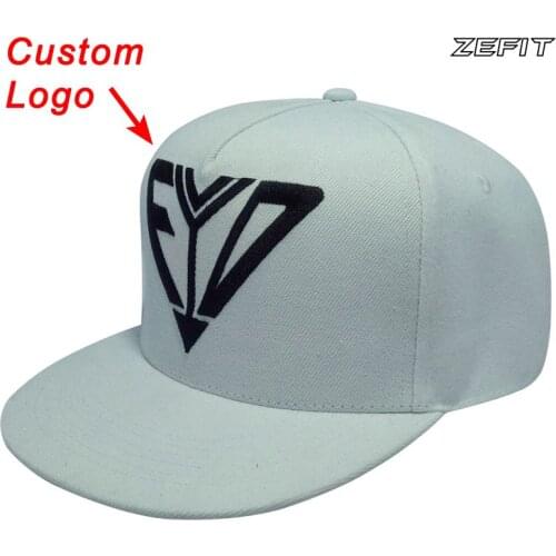 Hat Custom 5 PANELS Flat Brim Bill Snap Back Headwear Tour Tourism Decoration Team Ball Football Player Customized Baseball Cap