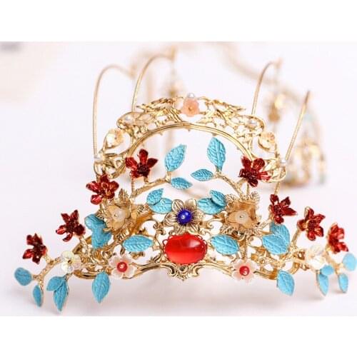 Chinese Antique Chinese Tiara Hair Accessories Costume Long Fringe Hairpin Bandeau Hair Ornament