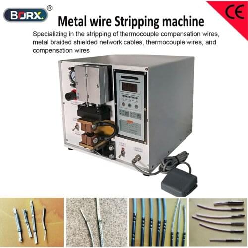 Thermocouple compensation wires stripping machine metal braided shielded network cable electric fire burn peel machines