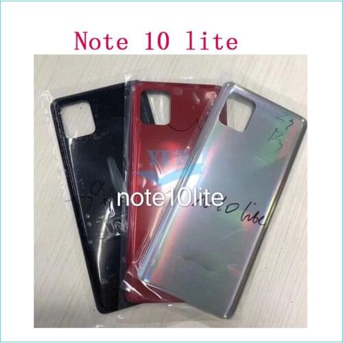 5pcs Rear Back Glass Door Housing Cover Battery Cover For Samsung Galaxy Note10 Lite Replacement Parts