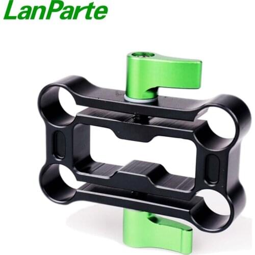 LanParte 15mm Rod Clamp Height Raiser Clamp for DSLR Camera Rig Accessories