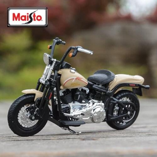 Maisto 1:18 2008 FLSTSB Cross Bones Die Cast Vehicles Collectible Hobbies Motorcycle Model Toys