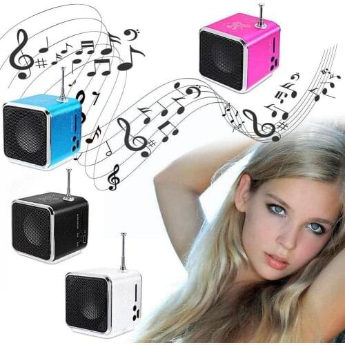 TD-V26 Speaker Mini FM Radio Receiver MP3 Music Player With Loudspeaker Led Music For Laptop Stereo Indicator Soundbar TF L W2V4