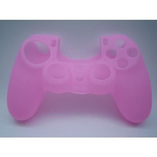 Pink color Soft Silicone Rubber Gel Skin Case Cover for Sony PlayStation 4 PS4 Controller