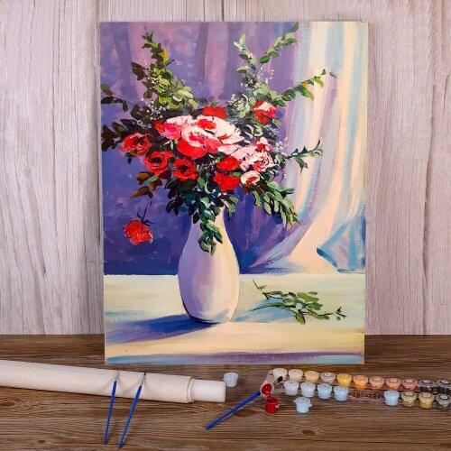 Landscape Flowers DIY Paint By Numbers Complete Kit Acrylic Paints 50*70 Paiting By Numbers Paintings Crafts For Wholesale