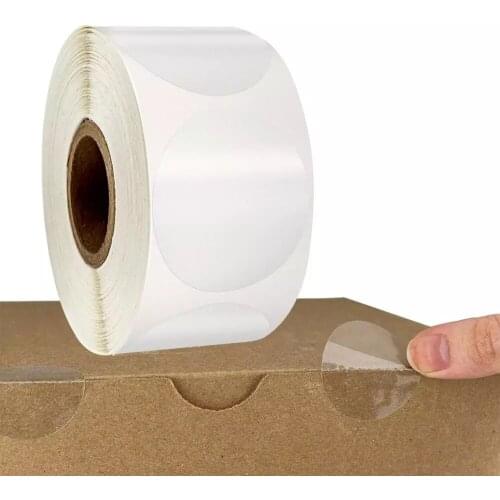 50-500pcs1 Inch Business Package Seal Labels Sticker Transparent Labels PVC Adhesive Custom Sticker Stationery Supply