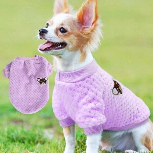 Pet Dog Clothes Autumn and Winter Warm Sweater Fashion Dog Hoodie Soft Fleece Cat Sweater
