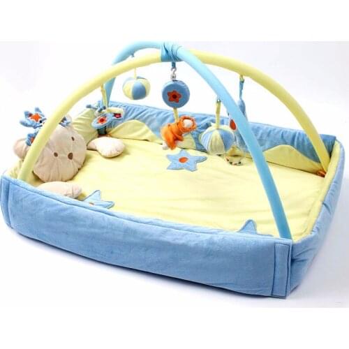 Princess Enlarged Folding Music Baby Play Mat Baby Portable Bed Installation Convenient Fabric Soft Crawling Blanket 110x110cm