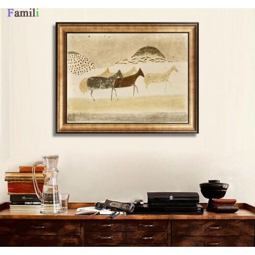 Retro Nostalgia Abstract oil paintings Wall Art Animal posters And Prints Fashion Canvas Painting For Living Room Home Deco